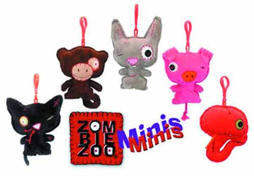 Zombie Zoo Mini Plush Clip-On 10 Piece Assortment --0