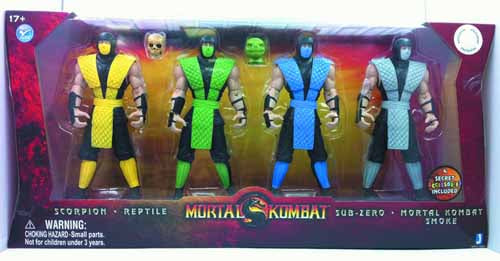 Mortal Kombat 6-In Retro Ninja Action Figure 6-Pack --0
