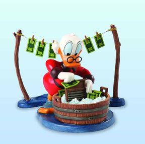 Disney Classics Coll WDCC Uncle Scrooge Laundry Day Statue --0