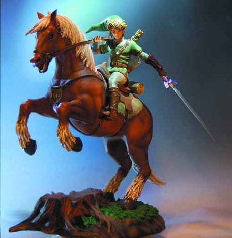 Loz Link On Epona Statue --0