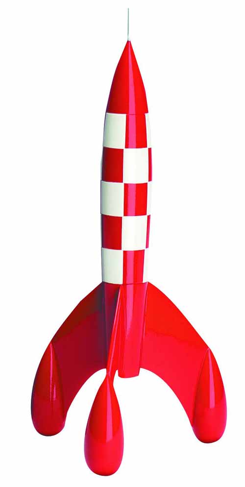 Tintin Rocket 29 Cm Resin Figurine --0