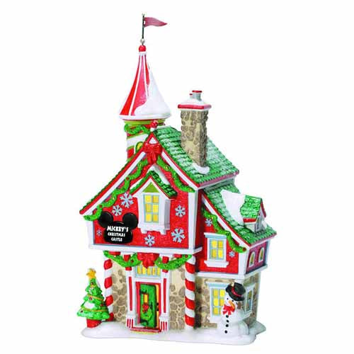 Disney Mickey Xmas Village Mickey Castle --0