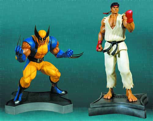 Wolverine Vs Ryu 1/3 Scale Statue Set--Marvel Vs Capcom 3 --0
