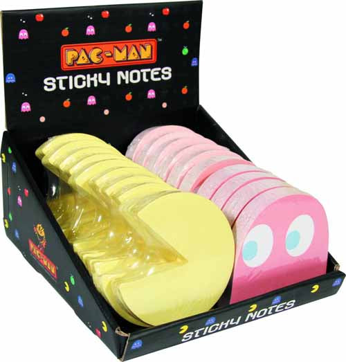 Pac-Man Sticky Notes Cdu 24 Pcs Mixed --0