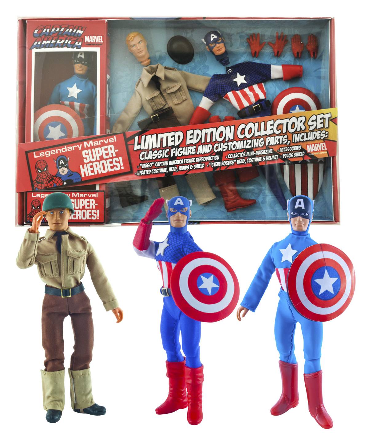 Marvel Captain America 8in Retro Action Figure Set Avengers --0