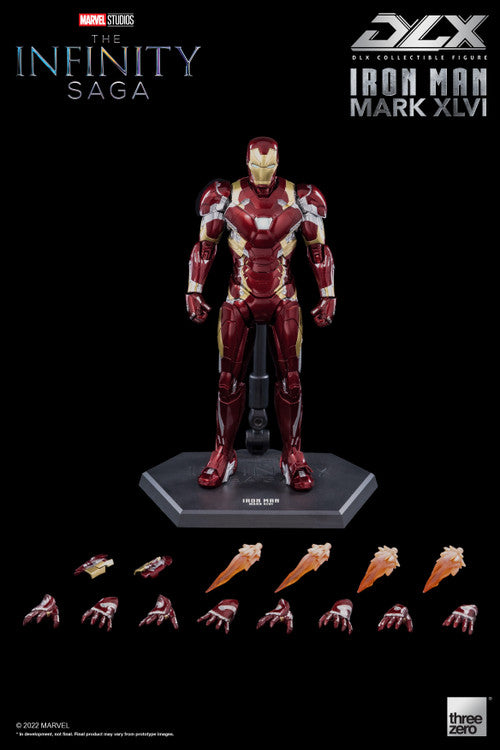 Marvel Infinity Saga Avengers Iron Man Mark 46 DLX Deluxe 1/12 Scale Action Figure --0