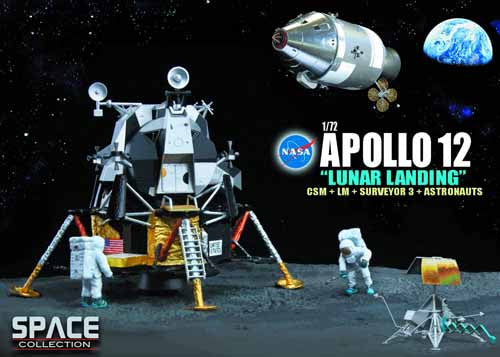 Nasa Apollo 12 Lunar Landing 1/72 Scale Model --0