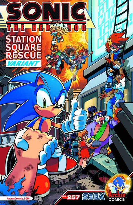 Sonic The Hedgehog #257 Station Square Rescue Variant Cover --0