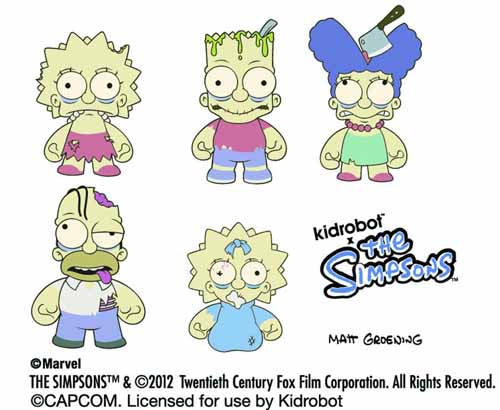 Simpsons Treehouse Of Horror Zombie Family 5-Piece Set --0