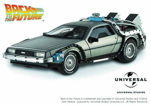 Hot Wheels Elite BTTF Time Machine Mr Fusion 1/18 Die-cast --0