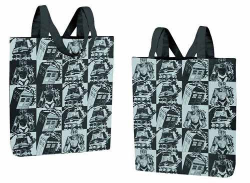 Doctor Who Monochrome Comic Strip Tote Bag --0