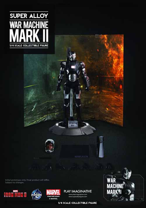 Iron Man 3 War Machine Mark 2 Super Alloy 1/4 Scale Figure --0