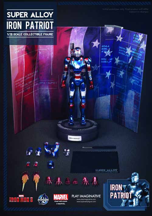Iron Man 3 Iron Patriot Super Alloy 1/12 Scale Figure --0