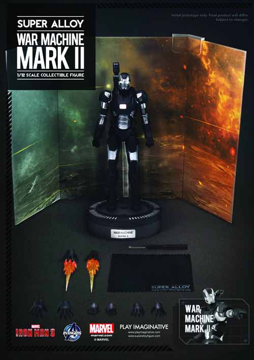 Iron Man 3 War Machine Mark 2 Super Alloy 1/12 Scale Figure --0