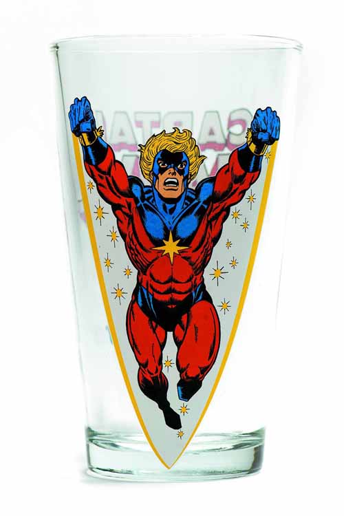Toon Tumblers Captain Marvel Pint Glass -- Marvel Comics --0