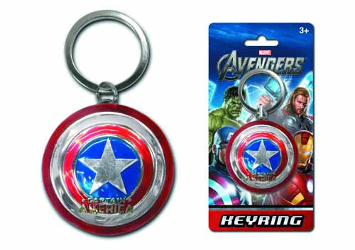 Avengers Captain America Shield Pewter Keyring -- Avengers --0