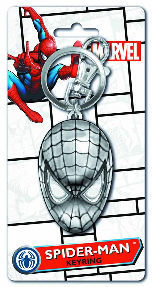 Spider-Man Head Pewter Keyring -- Marvel Comics --0