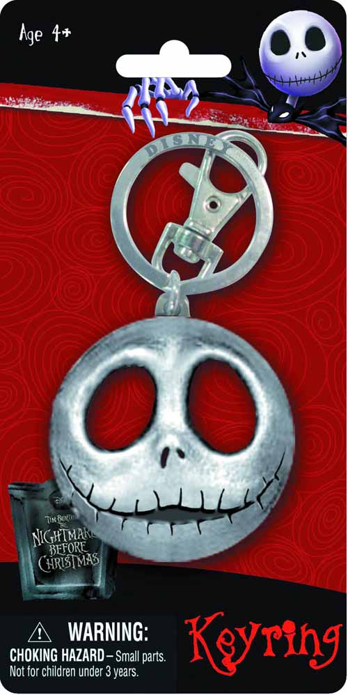 Nightmare Before Christmas NBX Jack Head Pewter Keyring --0