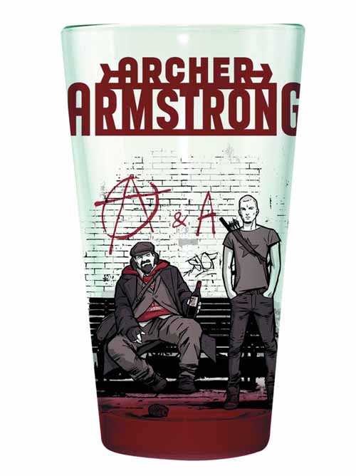 Valiant Archer & Armstrong Clear Pint Glass --0
