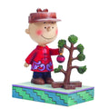 Peanuts Traditions Charlie Brown with Christmas Tree Figure --0