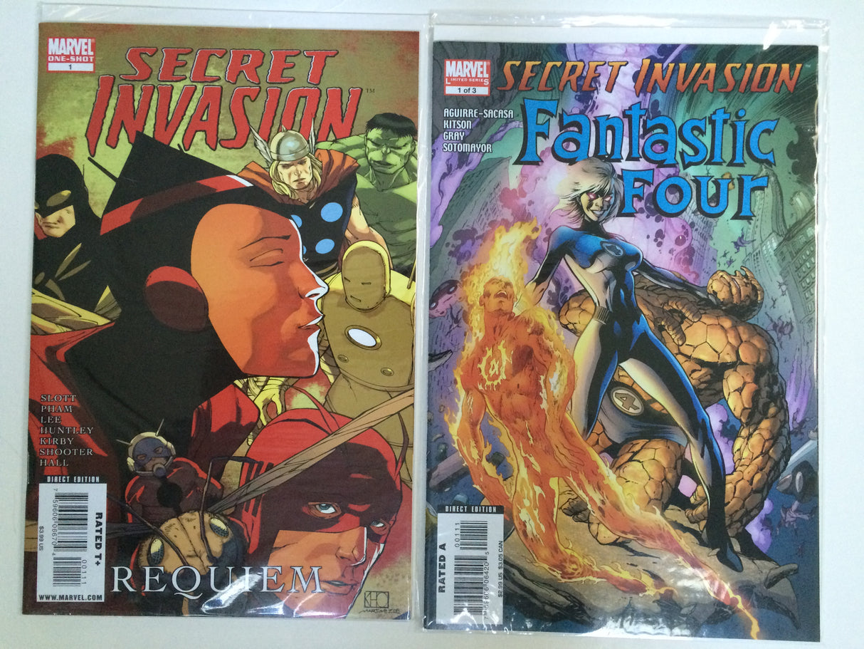 Secret Invasion 1, 2, 3, 4, 5, 6, 7 8 Requiem Fantastic Four Bendis Yu --8
