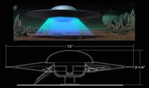 Forbidden Planet C57D Flying Saucer 1/144 Model Kit --0