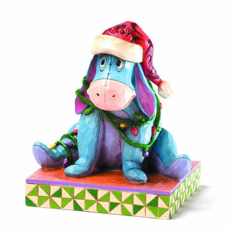 Disney Traditions Holiday Eeyore w/ Christmas Lights Figure --0