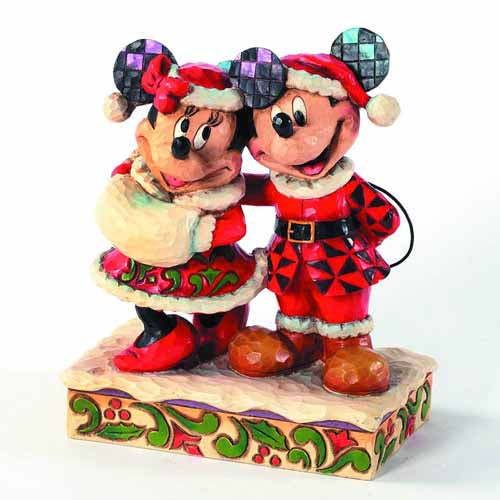 Disney Traditions Santa Mickey & Minnie Figure --0