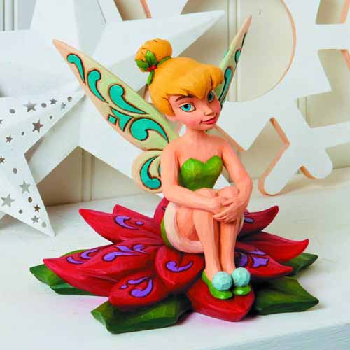 Disney Traditions Tinkerbell On Poinsettia Figure --0