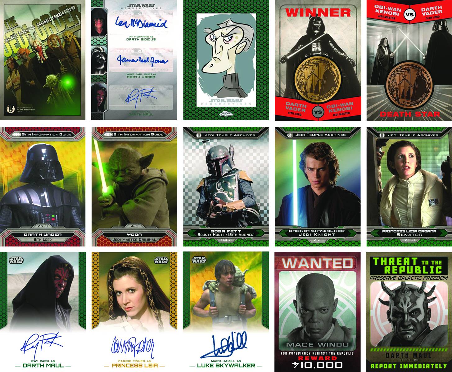 Star Wars 2015 Chrome Perspectives Trading Cards T/C Box --0