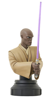 Star Wars Clone Wars Mace Windu Animated Bust Gentle Giant --2