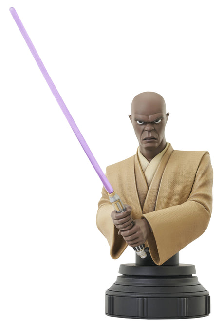 Star Wars Clone Wars Mace Windu Animated Bust Gentle Giant --0