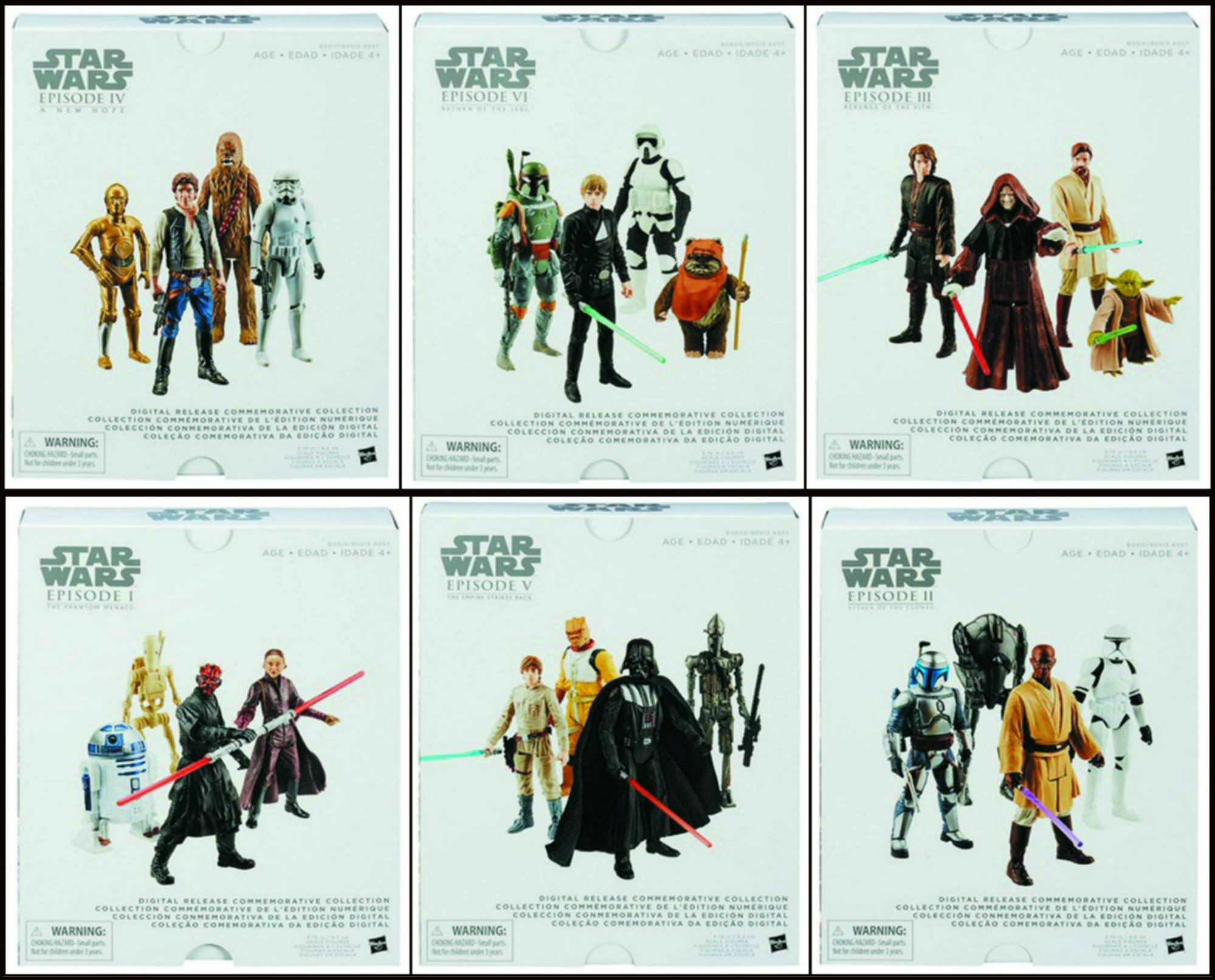 Star Wars Digital Collection Action Figure 4pk Assortment --0
