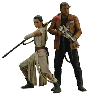 Star Wars Ep7 Force Awakens Rey & Finn ARTFX+ Statue 2pk | Kotobukiya --0