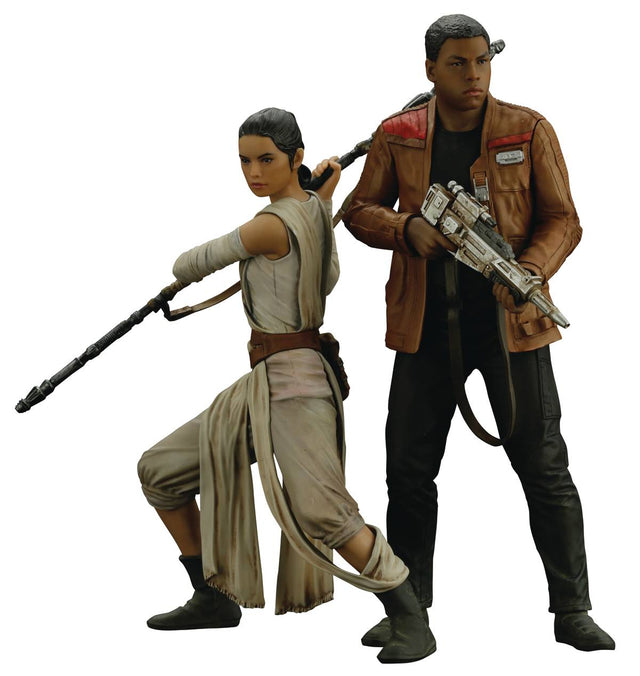 Star Wars Ep7 Force Awakens Rey & Finn ARTFX+ Statue 2pk | Kotobukiya --0