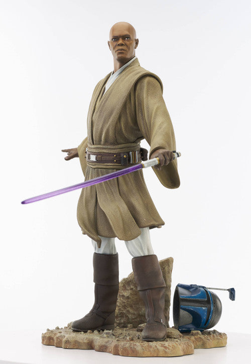 Star Wars Premier Collection Attack Of The Clones Mace Windu Statue --0
