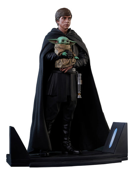 Star Wars Premier Collection Mandalorian Luke Skywalker & Grogu Statue --2