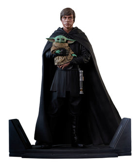 Star Wars Premier Collection Mandalorian Luke Skywalker & Grogu Statue --0