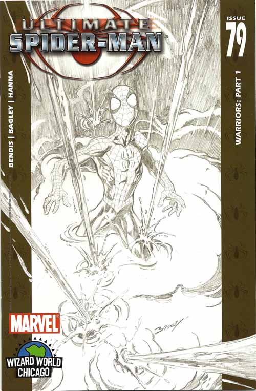 Ultimate Spider-Man 79 Bagley Wizard World Chicago Sketch Var Bendis --0