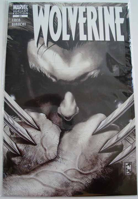 Wolverine 2003 55 -- Black and White B&W Variant -- X-Men Loeb Bianchi --0