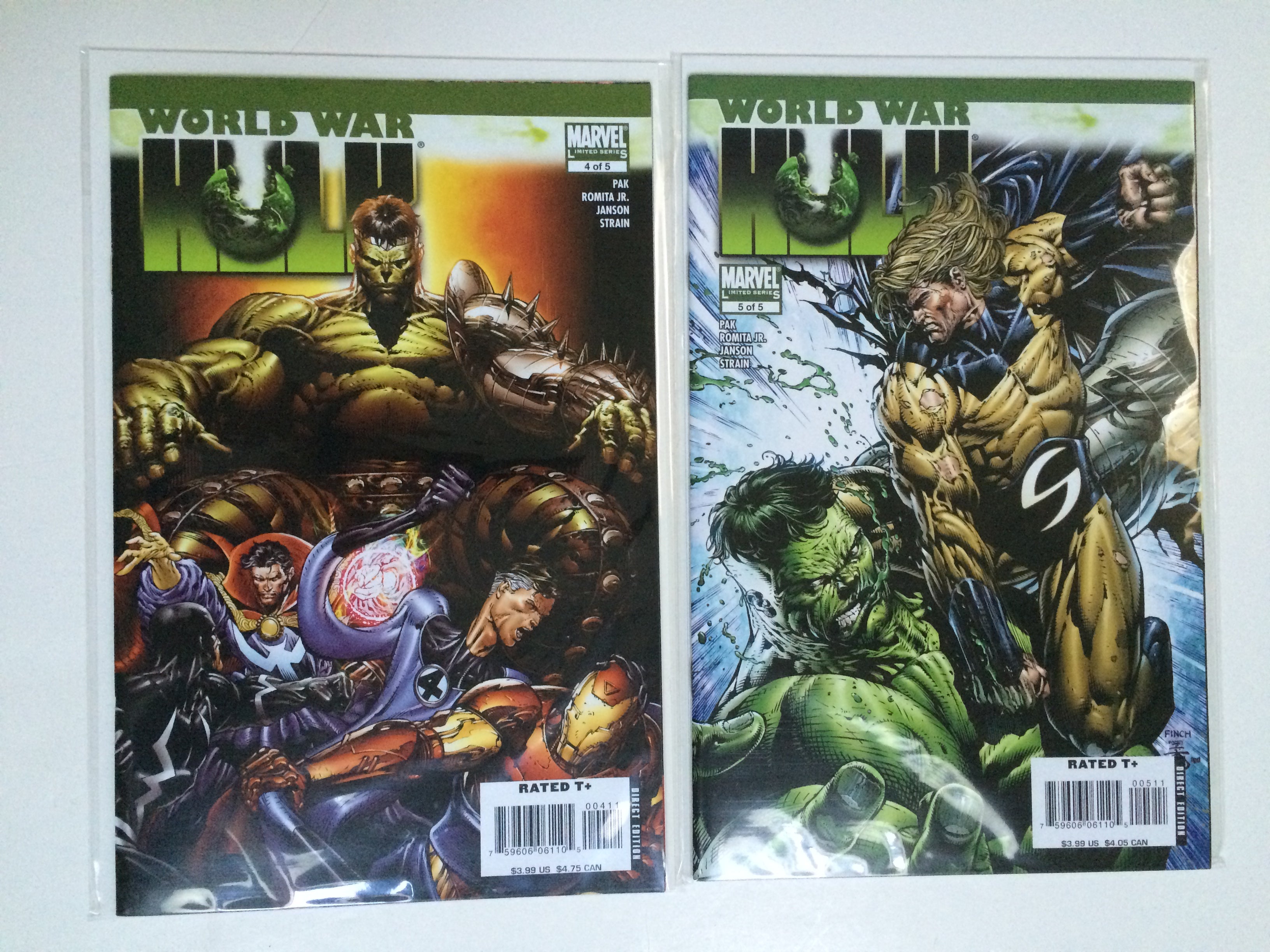 World War Hulk 1, 2, 3, 4, 5 After Smash Extra X-Men Pak Romita Finch --1