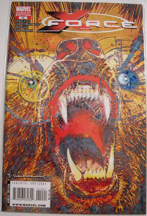 X-Force 10 2008 Bill Sienkiewicz Variant -- X-Men Wolverine Yost Choi --0
